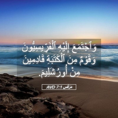Picture 05 - مَرْقُس 7:1 AVD - وَٱجْتَمَعَ إِلَيْهِ - Bible Verse Picture