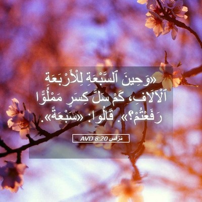 Picture 05 - مَرْقُس 8:20 AVD - «وَحِينَ ٱلسَّبْعَةِ - Bible Verse Picture