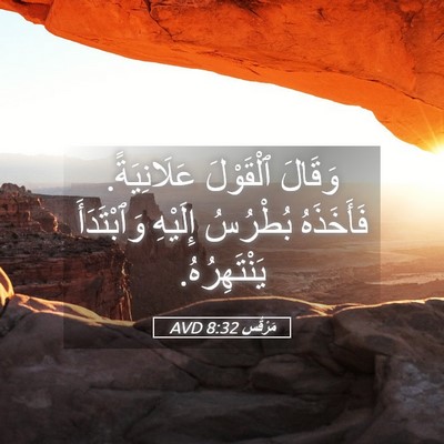 Picture 05 - مَرْقُس 8:32 AVD - وَقَالَ ٱلْقَوْلَ - Bible Verse Picture