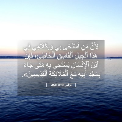 Picture 05 - مَرْقُس 8:38 AVD - لِأَنَّ مَنِ ٱسْتَحَى بِي - Bible Verse Picture