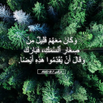 Picture 05 - مَرْقُس 8:7 AVD - وَكَانَ مَعَهُمْ قَلِيلٌ - Bible Verse Picture