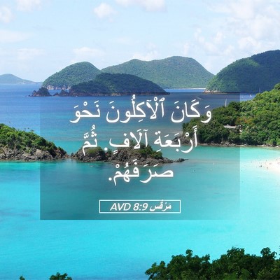 Picture 05 - مَرْقُس 8:9 AVD - وَكَانَ ٱلْآكِلُونَ - Bible Verse Picture