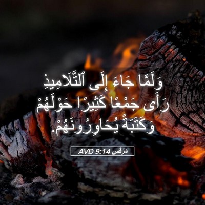Picture 05 - مَرْقُس 9:14 AVD - وَلَمَّا جَاءَ إِلَى - Bible Verse Picture