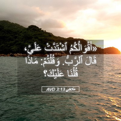 Picture 05 - مَلَاخِي 3:13 AVD - «أَقْوَالُكُمُ ٱشْتَدَّتْ - Bible Verse Picture