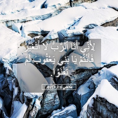 Picture 05 - مَلَاخِي 3:6 AVD - لِأَنِّي أَنَا ٱلرَّبُّ - Bible Verse Picture