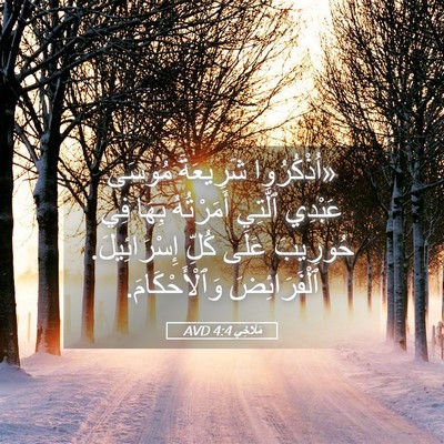 Picture 05 - مَلَاخِي 4:4 AVD - «اُذْكُرُوا شَرِيعَةَ - Bible Verse Picture