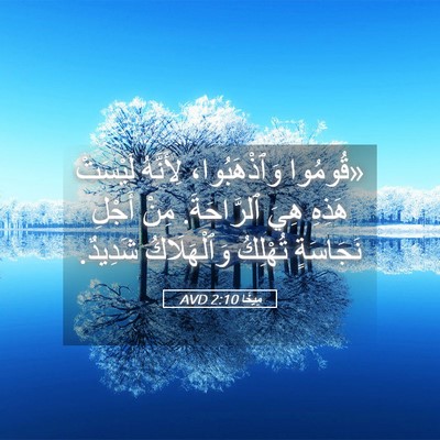 Picture 05 - مِيخَا 2:10 AVD - «قُومُوا وَٱذْهَبُوا، - Bible Verse Picture