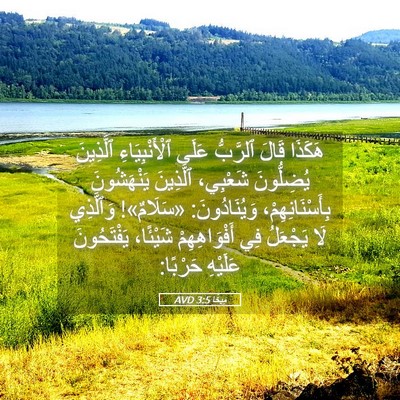 Picture 05 - مِيخَا 3:5 AVD - هَكَذَا قَالَ ٱلرَّبُّ - Bible Verse Picture