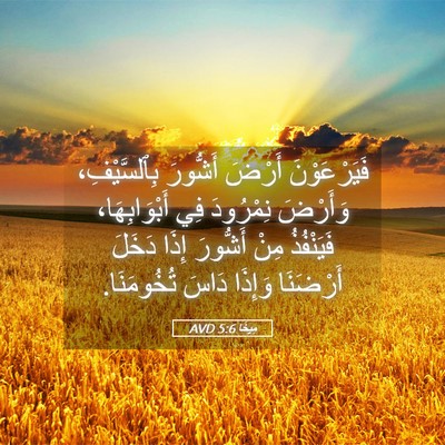 Picture 05 - مِيخَا 5:6 AVD - فَيَرْعَوْنَ أَرْضَ - Bible Verse Picture