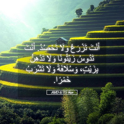 Picture 05 - مِيخَا 6:15 AVD - أَنْتَ تَزْرَعُ وَلَا - Bible Verse Picture