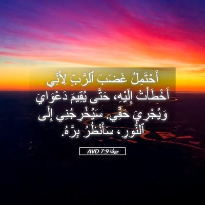 Picture 05 - مِيخَا 7:9 AVD - أَحْتَمِلُ غَضَبَ - Bible Verse Picture