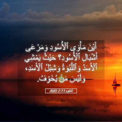 Picture 05 - نَاحُوم 2:11 AVD - أَيْنَ مَأْوَى ٱلْأُسُودِ - Bible Verse Picture