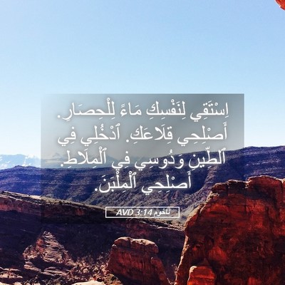 Picture 05 - نَاحُوم 3:14 AVD - اِسْتَقِي لِنَفْسِكِ - Bible Verse Picture