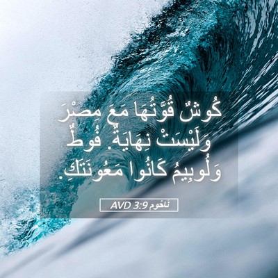Picture 05 - نَاحُوم 3:9 AVD - كُوشٌ قُوَّتُهَا مَعَ - Bible Verse Picture