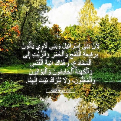 Picture 05 - نَحَمْيَا 10:39 AVD - لِأَنَّ بَنِي - Bible Verse Picture