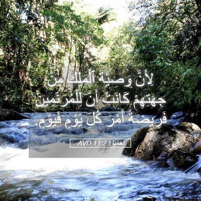 Picture 05 - نَحَمْيَا 11:23 AVD - لِأَنَّ وَصِيَّةَ - Bible Verse Picture