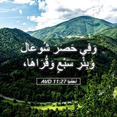 Picture 05 - نَحَمْيَا 11:27 AVD - وَفِي حَصَرَ شُوعَالَ - Bible Verse Picture