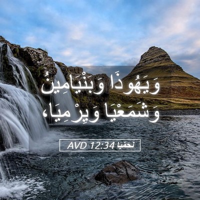 Picture 05 - نَحَمْيَا 12:34 AVD - وَيَهُوذَا وَبَنْيَامِينُ - Bible Verse Picture