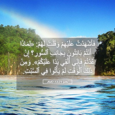 Picture 05 - نَحَمْيَا 13:21 AVD - فَأَشْهَدْتُ عَلَيْهِمْ - Bible Verse Picture