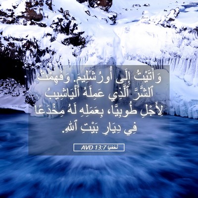 Picture 05 - نَحَمْيَا 13:7 AVD - وَأَتَيْتُ إِلَى - Bible Verse Picture