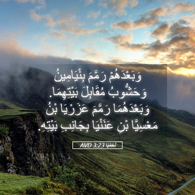 Picture 05 - نَحَمْيَا 3:23 AVD - وَبَعْدَهُمْ رَمَّمَ - Bible Verse Picture
