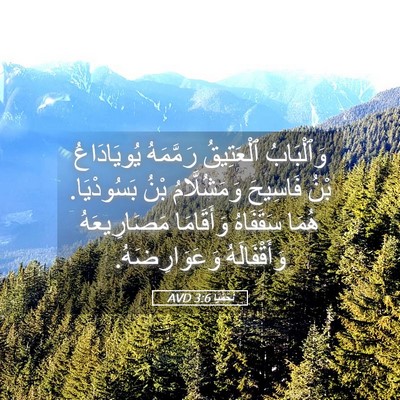 Picture 05 - نَحَمْيَا 3:6 AVD - وَٱلْبَابُ ٱلْعَتِيقُ - Bible Verse Picture