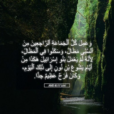 Picture 05 - نَحَمْيَا 8:17 AVD - وَعَمِلَ كُلُّ - Bible Verse Picture