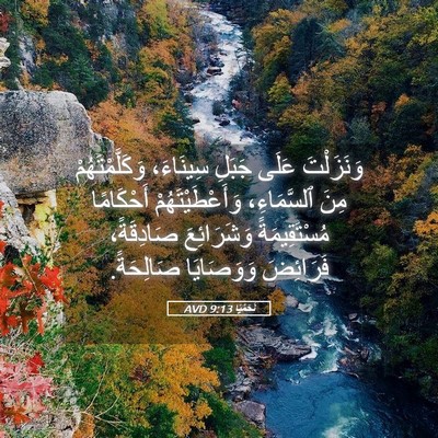 Picture 05 - نَحَمْيَا 9:13 AVD - وَنَزَلْتَ عَلَى جَبَلِ - Bible Verse Picture