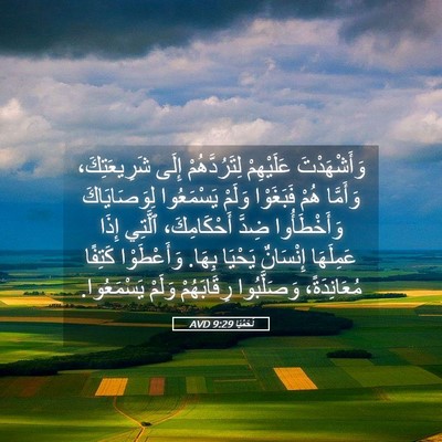 Picture 05 - نَحَمْيَا 9:29 AVD - وَأَشْهَدْتَ عَلَيْهِمْ - Bible Verse Picture