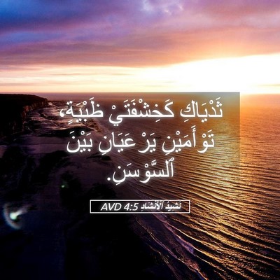Picture 05 - نَشِيدُ ٱلْأَنْشَادِ 4:5 AVD - ثَدْيَاكِ كَخِشْفَتَيْ - Bible Verse Picture