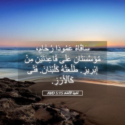 Picture 05 - نَشِيدُ ٱلْأَنْشَادِ 5:15 AVD - سَاقَاهُ عَمُودَا - Bible Verse Picture