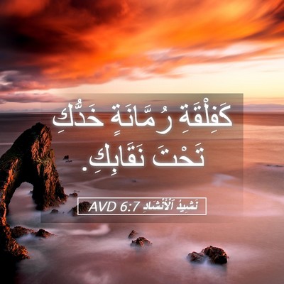 Picture 05 - نَشِيدُ ٱلْأَنْشَادِ 6:7 AVD - كَفِلْقَةِ رُمَّانَةٍ - Bible Verse Picture
