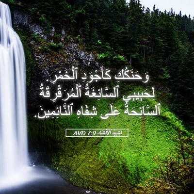 Picture 05 - نَشِيدُ ٱلْأَنْشَادِ 7:9 AVD - وَحَنَكُكِ كَأَجْوَدِ - Bible Verse Picture