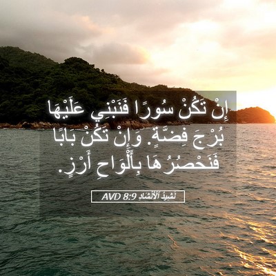 Picture 05 - نَشِيدُ ٱلْأَنْشَادِ 8:9 AVD - إِنْ تَكُنْ سُورًا - Bible Verse Picture