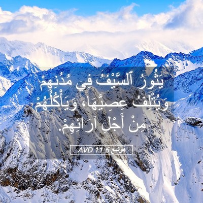 Picture 05 - هُوشَع 11:6 AVD - يَثُورُ ٱلسَّيْفُ فِي - Bible Verse Picture