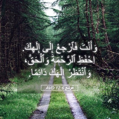 Picture 05 - هُوشَع 12:6 AVD - وَأَنْتَ فَٱرْجِعْ إِلَى - Bible Verse Picture