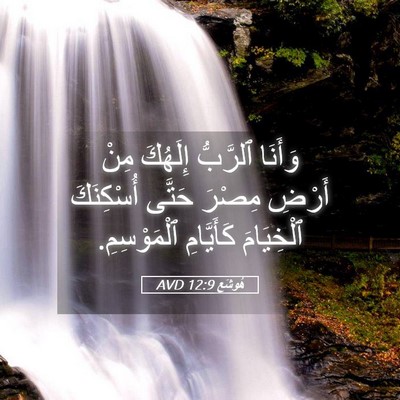 Picture 05 - هُوشَع 12:9 AVD - وَأَنَا ٱلرَّبُّ إِلَهُكَ - Bible Verse Picture