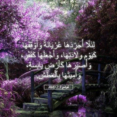 Picture 05 - هُوشَع 2:3 AVD - لِئَلَّا أُجَرِّدَهَا - Bible Verse Picture