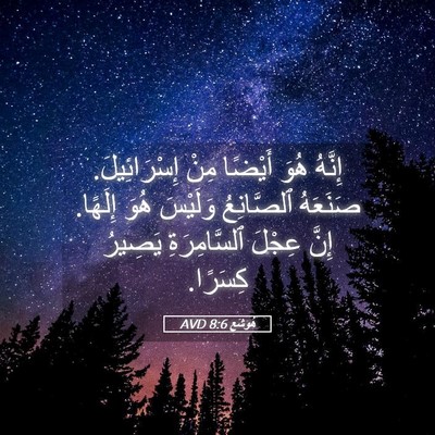 Picture 05 - هُوشَع 8:6 AVD - إِنَّهُ هُوَ أَيْضًا مِنْ - Bible Verse Picture
