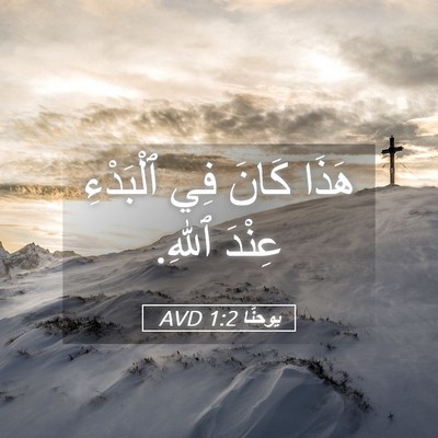 Picture 05 - يوحنَّا 1:2 AVD - هَذَا كَانَ فِي ٱلْبَدْءِ - Bible Verse Picture