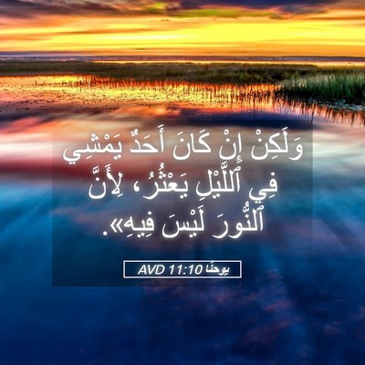 Picture 05 - يوحنَّا 11:10 AVD - وَلَكِنْ إِنْ كَانَ أَحَدٌ - Bible Verse Picture