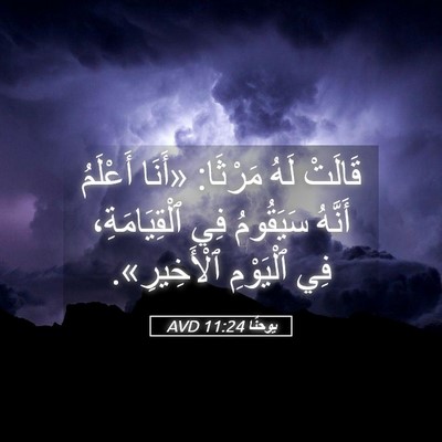 Picture 05 - يوحنَّا 11:24 AVD - قَالَتْ لَهُ مَرْثَا: - Bible Verse Picture