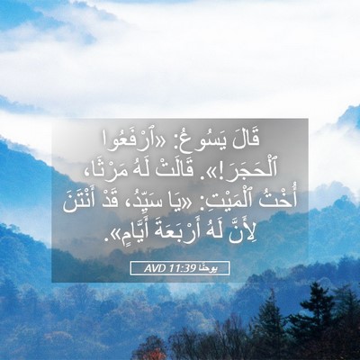 Picture 05 - يوحنَّا 11:39 AVD - قَالَ يَسُوعُ: «ٱرْفَعُوا - Bible Verse Picture