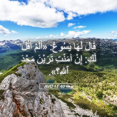 Picture 05 - يوحنَّا 11:40 AVD - قَالَ لَهَا يَسُوعُ: - Bible Verse Picture