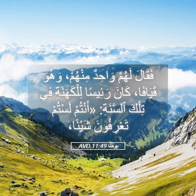 Picture 05 - يوحنَّا 11:49 AVD - فَقَالَ لَهُمْ وَاحِدٌ - Bible Verse Picture