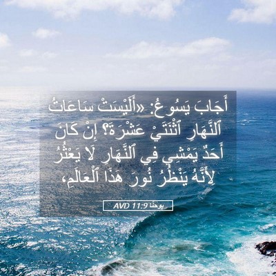 Picture 05 - يوحنَّا 11:9 AVD - أَجَابَ يَسُوعُ: - Bible Verse Picture