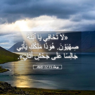 Picture 05 - يوحنَّا 12:15 AVD - «لَا تَخَافِي يَا ٱبْنَةَ - Bible Verse Picture