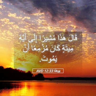 Picture 05 - يوحنَّا 12:33 AVD - قَالَ هَذَا مُشِيرًا إِلَى - Bible Verse Picture
