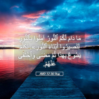 Picture 05 - يوحنَّا 12:36 AVD - مَا دَامَ لَكُمُ ٱلنُّورُ - Bible Verse Picture