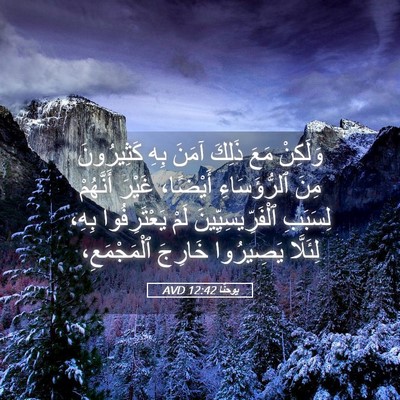 Picture 05 - يوحنَّا 12:42 AVD - وَلَكِنْ مَعَ ذَلِكَ آمَنَ - Bible Verse Picture